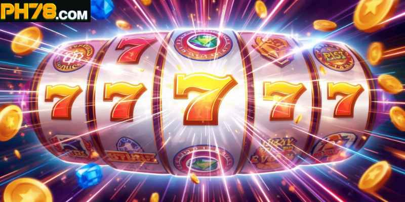 Free spins slots bonus feature with spinning reels and reward icons